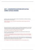 AHIP &ndash; 2 EXAMINATION QUESTIONS WITH ACTUAL  CORRECT SETAILED ANSWERS