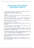 FIN 321 FINAL EXAM SAMPLE QUESTIONS