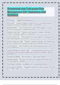 Ornamental and Turf-grass Pest Management 3OT &vert;Questions And  Solutions