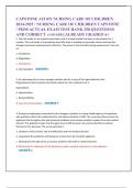 CAPSTONE ATI RN NURSING CARE OF CHILDREN  2024-2025 &sol; NURSING CARE OF CHILDREN CAPSTONE  &sol; PEDS ACTUAL EXAM TEST BANK 250 QUESTIONS  AND CORRECT ANSWERS&rpar; &vert;ALREADY GRADED A&plus;  