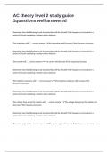 AC theory level 2 study guide 1questions well answered 