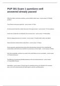 PUP 301 Exam 1 questions well answered already passed