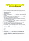  STCW Basic Firefighting Exam With Correct Answers 2024