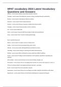 HPAT vocabulary 2024 Latest Vocabulary Questions and Answers