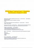 STCW Basic Training Exam 1 Questions And Answers Graded A&plus; 2024&period;