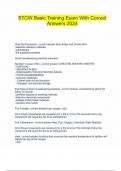 STCW Basic Training Exam With Correct Answers 2024