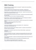 RBS Training Exam With Questions and Correct Answers
