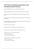ACCT 215- Final Exam Questions And Already Passed Answers&period;