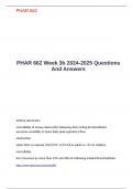PHAR 662 Week 3b 2024-2025 Questions And Answers
