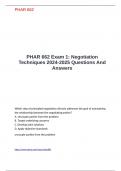 PHAR 662 Exam 1 Negotiation Techniques 2024-2025 Questions And Answers
