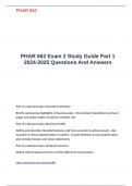 PHAR 662 Exam 2 Study Guide Part 1 2024-2025 Questions And Answers