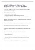 ACCT 215 Exam 2 Midterm Test Questions And Answers Rated A&plus;&period;