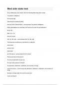 Med aide state test Questions and Verified Answers &vert;100&percnt; Correct &vert; Complete solution &vert; A&plus; Grade &vert; Latest Update 2024 &sol; 2025 