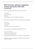 NSG 170 Exam  &lpar;glucose regulation&rpar; Practice Questions 100&percnt; Well Answered&period;