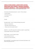 COM 275 MSU EXAM 3 LATEST WITH ACTUAL QUESTIONS AND CORRECT VERIFIED ANSWERS ALREADY GRADED A&plus; 100&percnt; GUARANTEED PASS&excl;