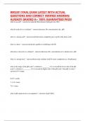 BMS301 FINAL EXAM LATEST WITH ACTUAL QUESTIONS AND CORRECT VERIFIED ANSWERS ALREADY GRADED A&plus; 100&percnt; GUARANTEED PASS&excl;