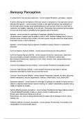 Sensory Perception PASSED Exam Questions and CORRECT Answers