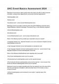 UHC Event Basics Assessment Questions and Verified Answers &vert;100&percnt; Correct &vert; Complete solution &vert; A&plus; Grade &vert; Latest Update 2024 &sol; 2025