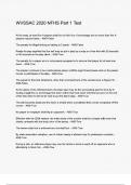 WVSSAC 2020 NFHS Part 1 Test Questions and Verified Answers &vert;100&percnt; Correct &vert; Complete solution &vert; A&plus; Grade &vert; Latest Update 2024 &sol; 2025