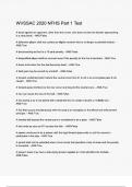 WVSSAC 2020 NFHS Part 1 Test Questions and Verified Answers &vert;100&percnt; Correct &vert; Complete solution &vert; A&plus; Grade &vert; Latest Update 2024 &sol; 2025