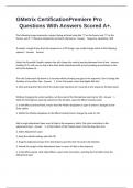 GMetrix CertificationPremiere Pro   Questions With Answers Scored A&plus;&period;