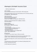 Washington Life Health Insurance Exam Questions and Verified Answers &vert;100&percnt; Correct &vert; Complete solution &vert; A&plus; Grade &vert; Latest Update 2024 &sol; 2025