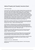Indiana Property and Casualty Insurance Exam Questions and Verified Answers &vert;100&percnt; Correct &vert; Complete solution &vert; A&plus; Grade &vert; Latest Update 2024 &sol; 2025