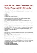 HESI RN EXIT Exam Questions and Verified Answers 2024 RN bundle