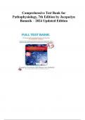  Pathophysiology 7th Edition Jacquelyn L Banasik Test Bank All Chapters 2026&sol; 2027