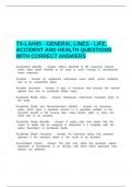 TX-LAH05 - GENERAL LINES - LIFE&comma; ACCIDENT AND HEALTH QUESTIONS WITH CORRECT ANSWERS&period;