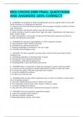 RED CROSS EMR FINAL QUESTIONS AND ANSWERS 100&percnt; CORRECT
