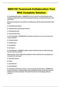 NSG130 Teamwork-Collaboration Test With Complete Solution 