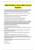 NSG130 Ethics Exam With Correct Solution 