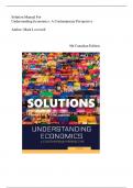 Solutions Manual for Understanding Economics&colon; A Contemporary Perspective  9th Canadian Edition Lovewell 