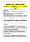 NSG130 WK3 Evidence-Based Concept&comma; Pearson Vol 1&comma; Mod 45 Exam Study Set 