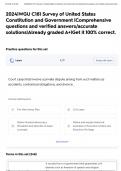 2024&vert;WGU C181 Survey of United States Constitution and Government &vert;Comprehensive questions and verified answers&sol;accurate solutions&vert;Already graded A&plus;&vert;Get it 100&percnt; correct&period;