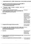 Study Guide Ins TX - LAH05 - General Lines - Life&comma; Accident&comma; and Health