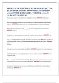 PERSONAL HEALTH FINAL EXAM 2024-2025 ACTUAL  EXAM 200 QUESTIONS AND CORRECT DETAILED  ANSWERS WITH RATIONALES &lpar;VERIFIED ANSWERS&rpar; &vert;ALREADY GRADED A&plus; 