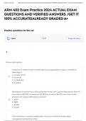 ARM 402 Exam Practice 2024 ACTUAL EXAM QUESTIONS AND VERIFIED ANSWERS &sol;GET IT 100&percnt; ACCURATE&vert;ALREADY GRADED A&plus;