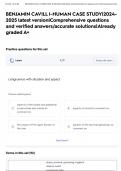BENJAMIN CAVILL I-HUMAN CASE STUDY&vert;2024- 2025 latest version&vert;Comprehensive questions and verified answers&sol;accurate solutions&vert;Already graded A&plus;
