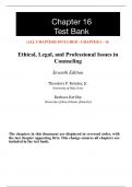 Test Bank for Ethical&comma; Legal&comma; and Professional Issues in Counseling&comma; 7th Edition by Theodore P&period; Remley &vert; Complete Chapters