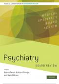  Testbank for psychiatry board review by Rajesh Tampi all chapters covered