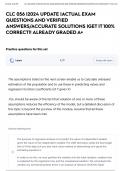 CLC 056 &vert;2024 UPDATE &vert;ACTUAL EXAM QUESTIONS AND VERIFIED ANSWERS&sol;ACCURATE SOLUTIONS &vert;GET IT 100&percnt; CORRECT&excl;&excl; ALREADY GRADED A&plus;