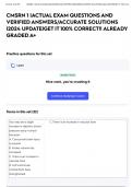 CMSRN 1 &vert;ACTUAL EXAM QUESTIONS AND VERIFIED ANSWERS&sol;ACCURATE SOLUTIONS &vert;2024 UPDATE&vert;GET IT 100&percnt; CORRECT&excl;&excl; ALREADY GRADED A&plus;
