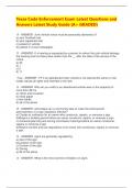 Texas Code Enforcement Exam Latest Questions and  Answers Latest Study Guide &lpar;A&plus; GRADED&rpar;