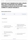 DEFENSE BASIC PRESERVATION &vert;2024 UPDATE &vert;REAL EXAM QUESTIONS AND VERIFIED ANSWERS&sol;ACCURATE SOLUTIONS &vert;GET IT 100&percnt; CORRECT&excl;&excl; ALREADY GRADED A&plus;