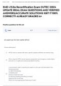EMD v13&period;0a Recertification Exam OUTEC &vert;2024 UPDATE &vert;REAL EXAM QUESTIONS AND VERIFIED ANSWERS&sol;ACCURATE SOLUTIONS &vert;GET IT 100&percnt; CORRECT&excl;&excl; ALREADY GRADED A&plus;