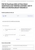 FSE 112 Final Exam 2024 ACTUAL EXAM QUESTIONS AND VERIFIED ANSWERS &sol;GET IT 100&percnt; ACCURATE&vert;ALREADY GRADED A&plus;