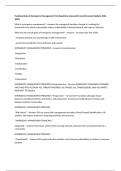 Fundamentals of Emergency Management Test Questions Answered Correctly &lpar;Latest Update 2024-2025&rpar;