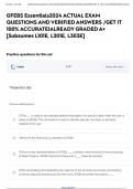 GFEBS Essentials2024 ACTUAL EXAM QUESTIONS AND VERIFIED ANSWERS &sol;GET IT 100&percnt; ACCURATE&vert;ALREADY GRADED A&plus; &lbrack;Subsumes L101E&comma; L201E&comma; L303E&rsqb;